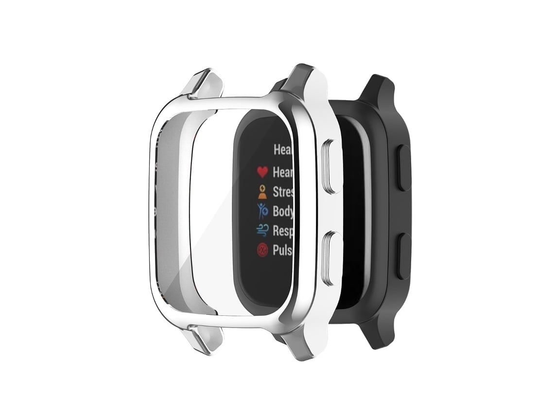 Capa Protetora Lurelia Para Garmin Venu Sq Watch Prata