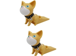 Batente De Porta Em Formato De Gato (2 Peças) - Decoração Fofa De Animal Em Pvc
