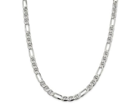 925 Prata Esterlina 7.5mm Figaro Navio Náutico Mariner Âncora Colar Corrente Colar Para Mulheres E Homens Comprimento Hengjian