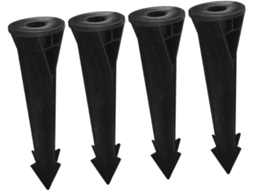 Conjunto De 4 Estacas Rosqueadas Para Iluminação De Jardim, Estacas Resistentes Para Fixação No Solo De Refletores E Lâmpadas
