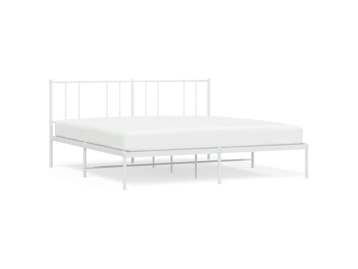 Bed Frame, Bed Frames Vidaxl Branco Aço (180 X 200 Cm)
