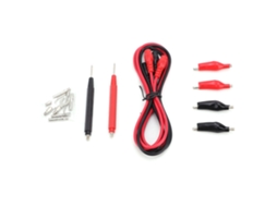 Kit 6 em 1 Sonda de Teste Multímetro Digital com Fio de Silicone e Clips Aligator para Componentes Pequenos
