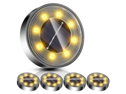 Lâmpadas Solares De Jardim,28 Peças,lâmpada Solar Com 8 Leds,ip68 À Prova Dágua Para Exterior,iluminação De Gramado,branco Quente Btforus