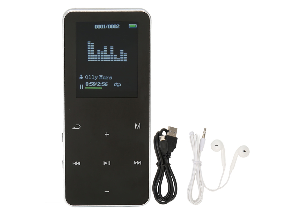 Aetheria reprodutor Mp3 Mp4 8g Bluetooth 4.2 Tela 1.8 Polegadas Portátil com Dicionário de Tradução Prata