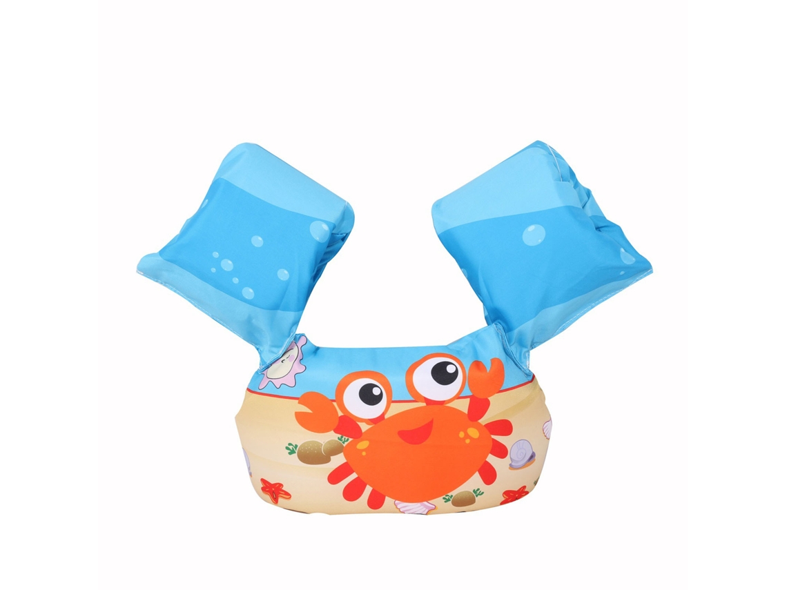 Colete de Natação Infantil Poliéster Epe Crab Laranja