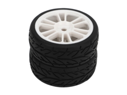 Mali 2pcs Pneu de Corrida Rc com Aro de Plástico e Pneu de Borracha para Zd Racing 1/16 16426 S16 Ex16 Preto e Branco