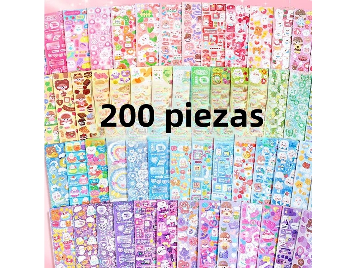 Adesivos Fofos para Livros Escolares, Colagens Decorativas de Desenhos Animados. MDUG
