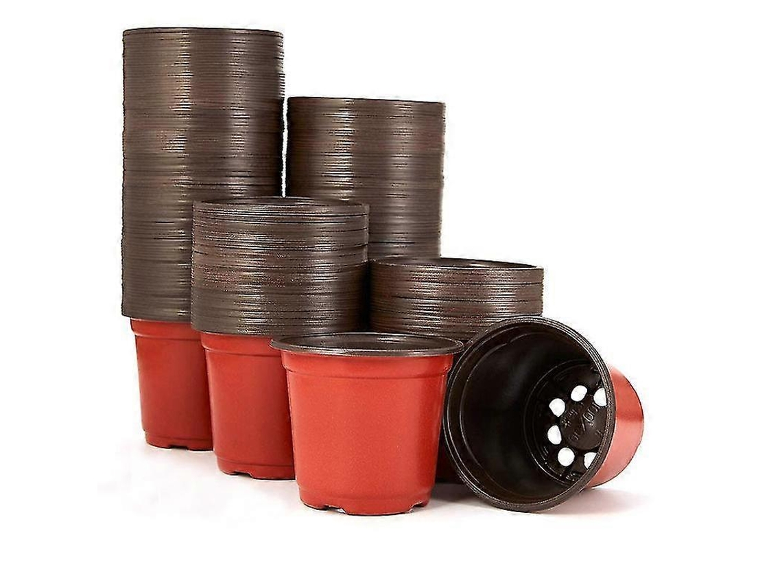 100 Unidades De 4 Polegadas, Vasos Plásticos Reutilizáveis Para Mudas Com Furos De Drenagem, Jardinagem Interna E Externa
