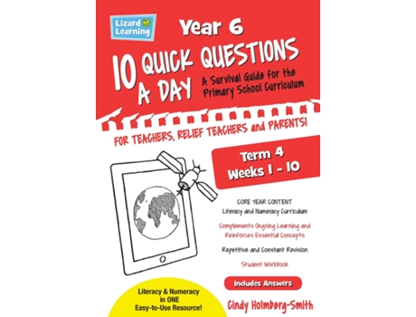 Livro Lizard Learning 10 Quick Questions A Day Year 6 Term 4 De Cindy Holmberg-smith (inglês)