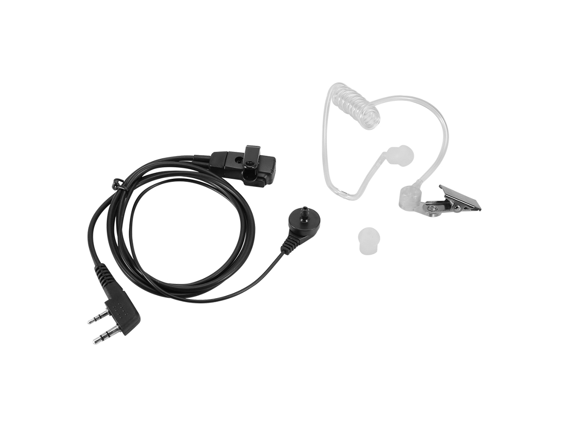 Fone De Ouvido Com Microfone E Tubo Acústico Para Rádio Walkie Talkie