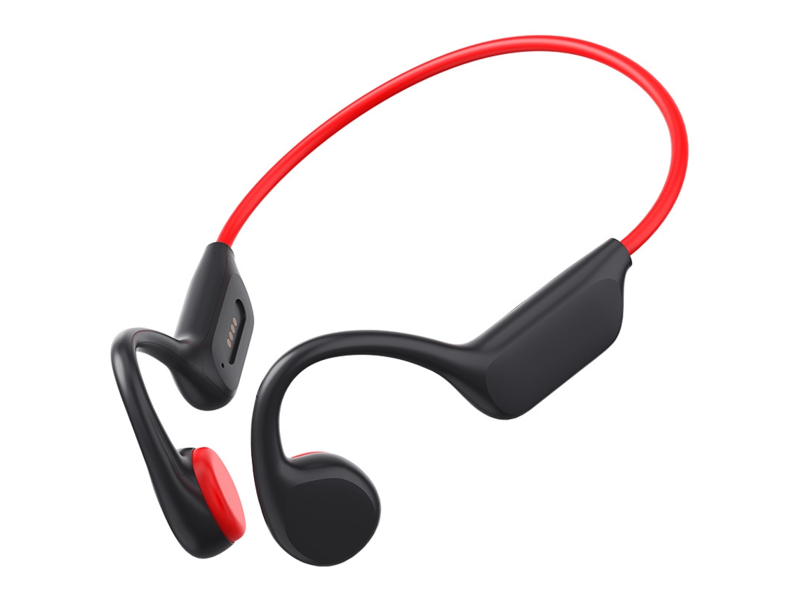 Auriculares Condução Óssea, Ipx8 Auriculares Natação À Prova Dágua, com Reprodutor de Mp3 Integrado e 32 Gb de Memória SPQMENT (vermelhos)