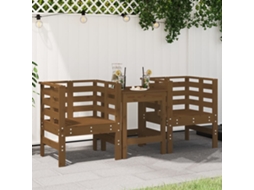 Cadeiras De Jardim 2 Pcs 61,5x53x71cm Pinho Maciço Castanho Mel Dkd Home Decor