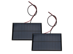Painel Solar Mini 2 Unidades com Carregador de Bateria 5V 250mA