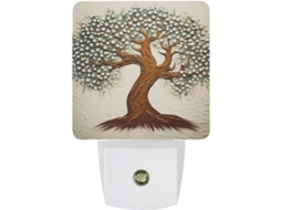 Luminária Noturna De Parede Led Com Plugue, Acendimento Automático, Sensor Crepuscular E De Acendimento Automático