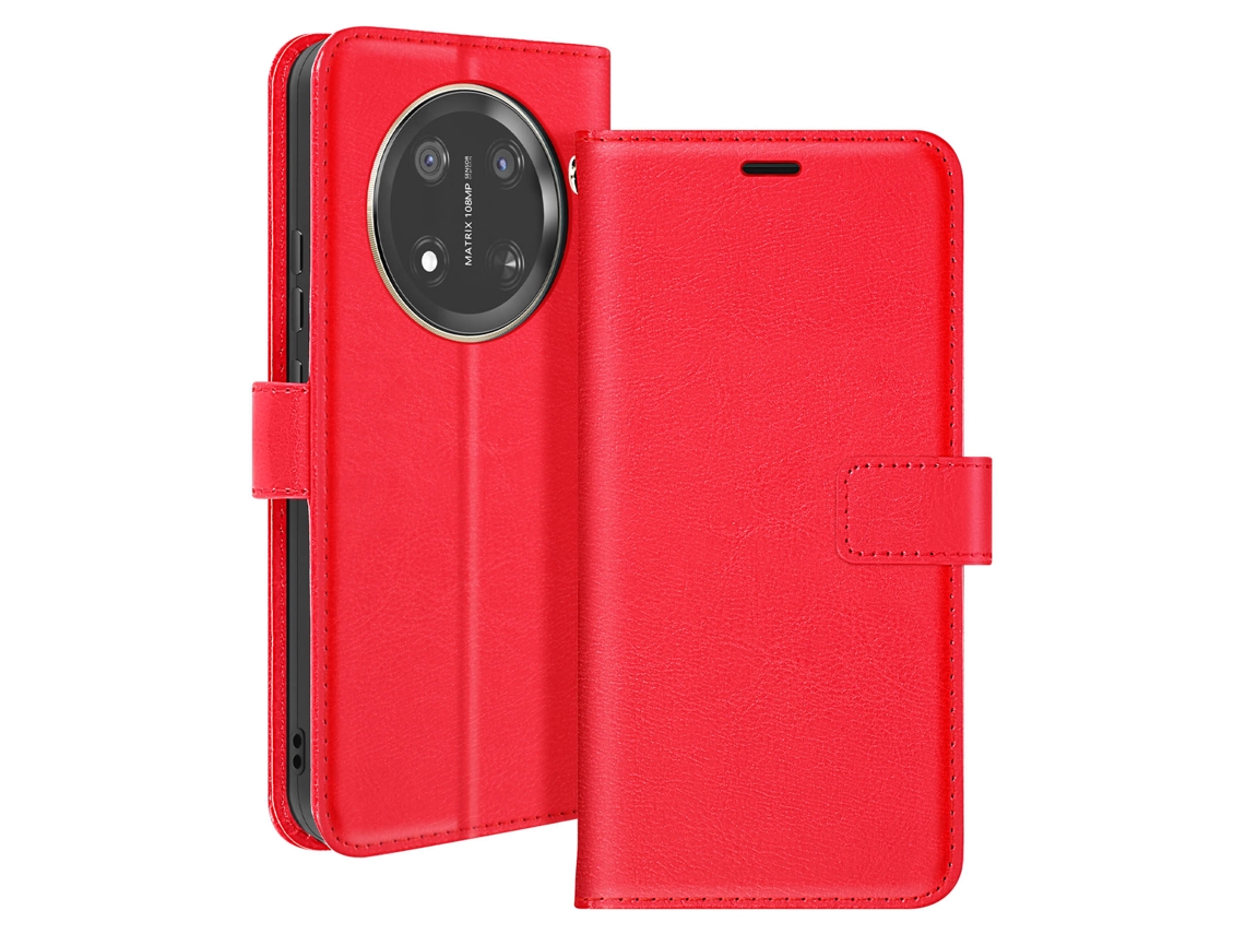Correia Fecho Proteção Pulso Para Honor Honor Magic 7 Lite Mayaxess Pele Vermelho