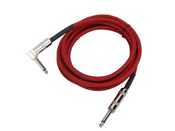 Aetheria cabo de Guitarra Elétrica Jorindo 6.35mm 3m Vermelho para Amplificador e Instrumentos Musicais