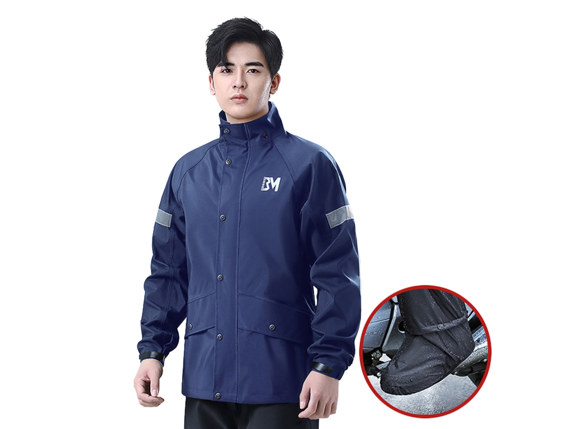Jaqueta e Calça de Chuva Impermeável e Reflectiva para Moto | S/MARCA