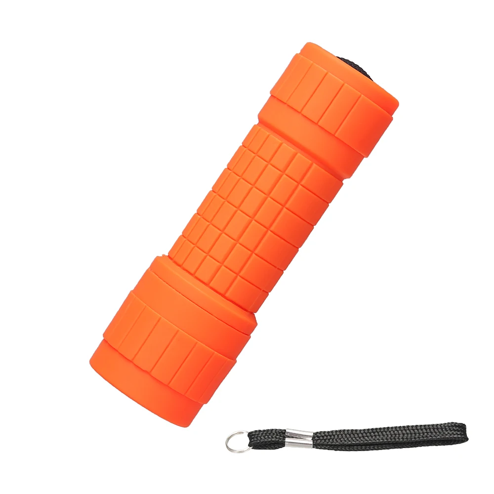 Mini Lanterna Led, Feita de Liga de Alumínio, com Cordão. MDUG (laranja)
