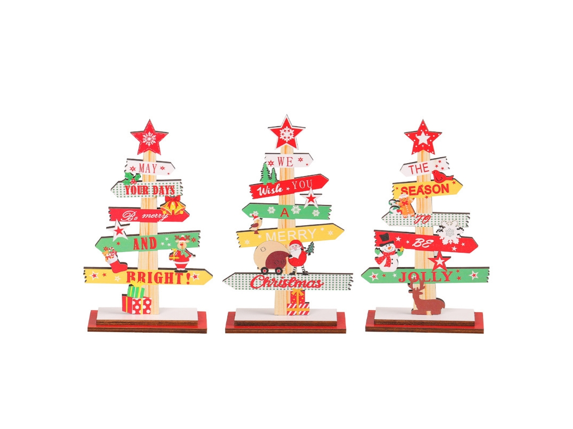 Ornamentos De Natal Madeira Decorativo Festivo