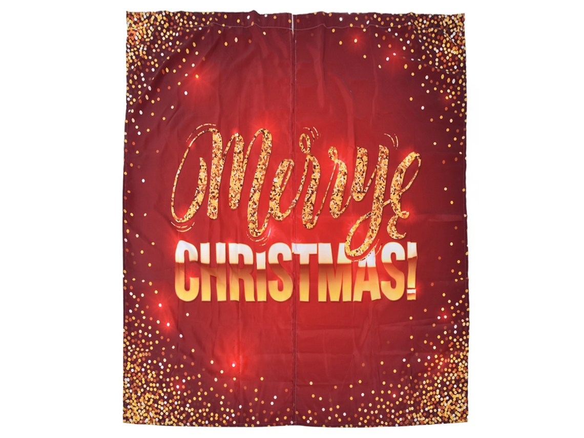 Cortina de Natal em Poliéster com Impressão 3d da LAXISCREED para Exterior 150x166cm
