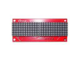 Display De Ponto 485 Vermelho 32x8, Protocolo Modbus Rtu, Ajuste De Brilho 16 Níveis, Cascata Até 128x8 Vermelho