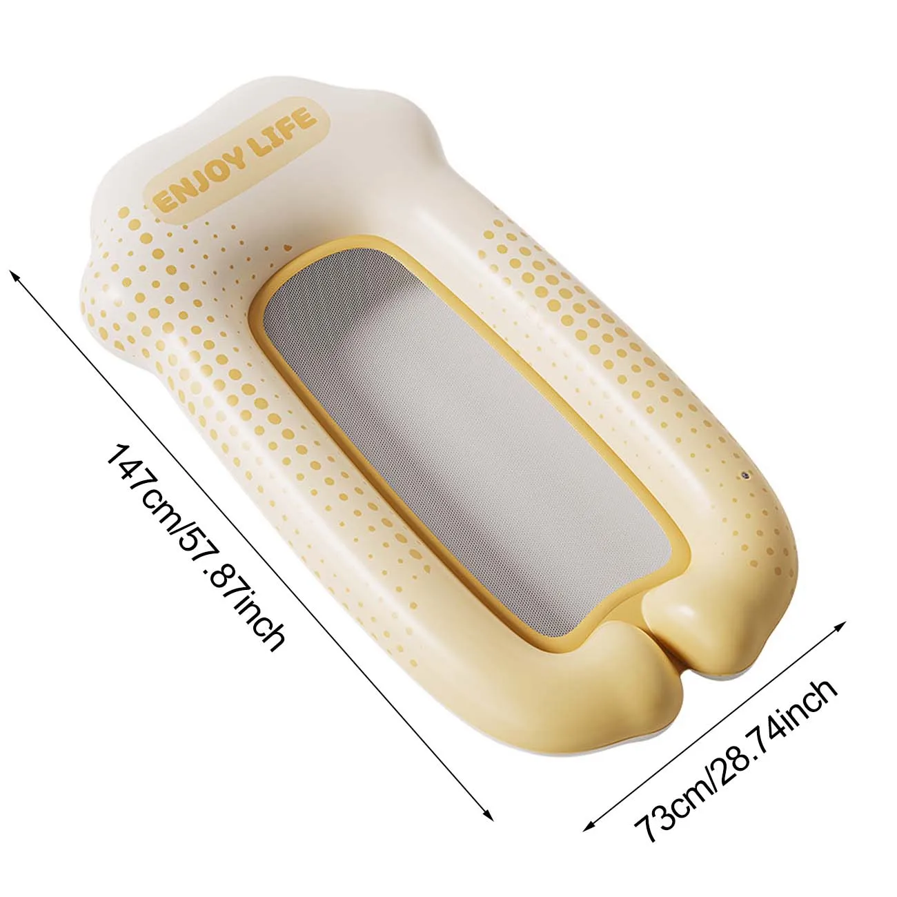 Boias Infláveis Para Piscina Com Suporte Em Tela Estilo Espreguiçadeira, Perfeitas Para Festas Na Piscina No Verão.