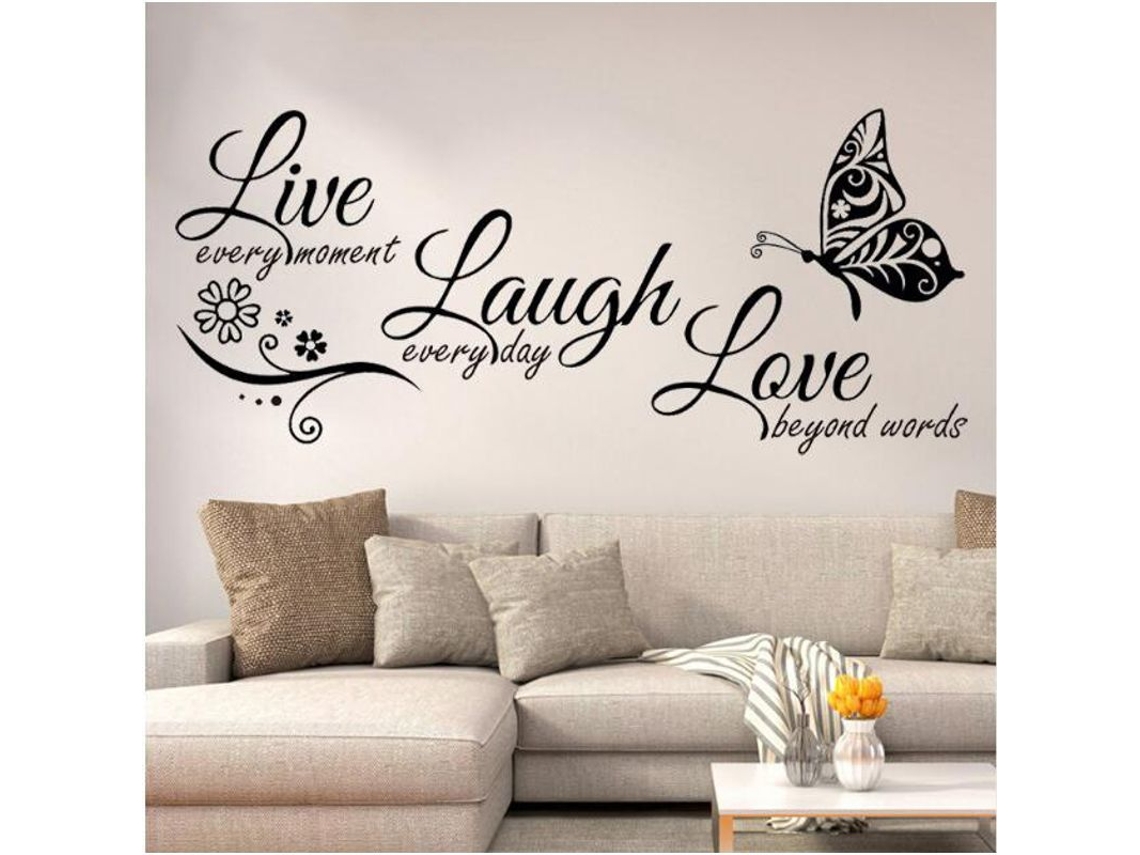 Adesivos de parede inspiradores familiares, decorativos para lar, 58x2 Hmv, PVC ecológico S/MARCA