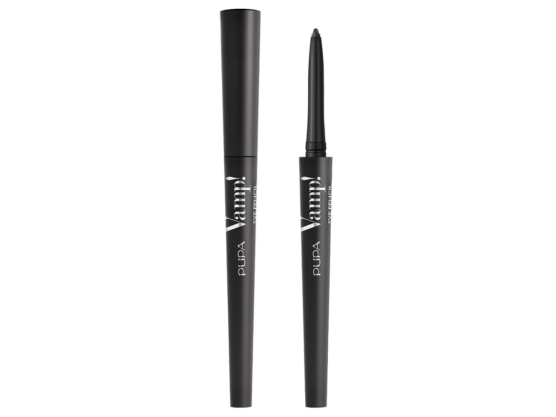 Lápis de Olhos 2 em 1 à Prova D'água Vamp! 100 Preto Icônico, 0,35g Pupa Milano