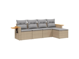Garden Sofa Set, Garden Sofa Sets Vidaxl Bege Rattan / Vime (n/a)