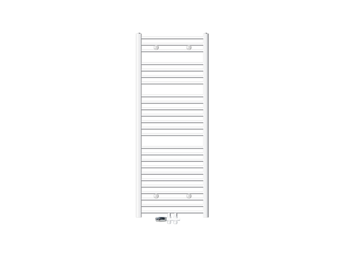 Radiador Banheiro Saara 600x1500 Mm Branco Reto Conexão Central Luxebath