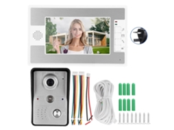 Campainha de Vídeo com Fio de 7 Polegadas, Interfone, Tela Tft, Visão Noturna, Sistema de Acesso Remoto, 100 240v Brilvibera_ozo