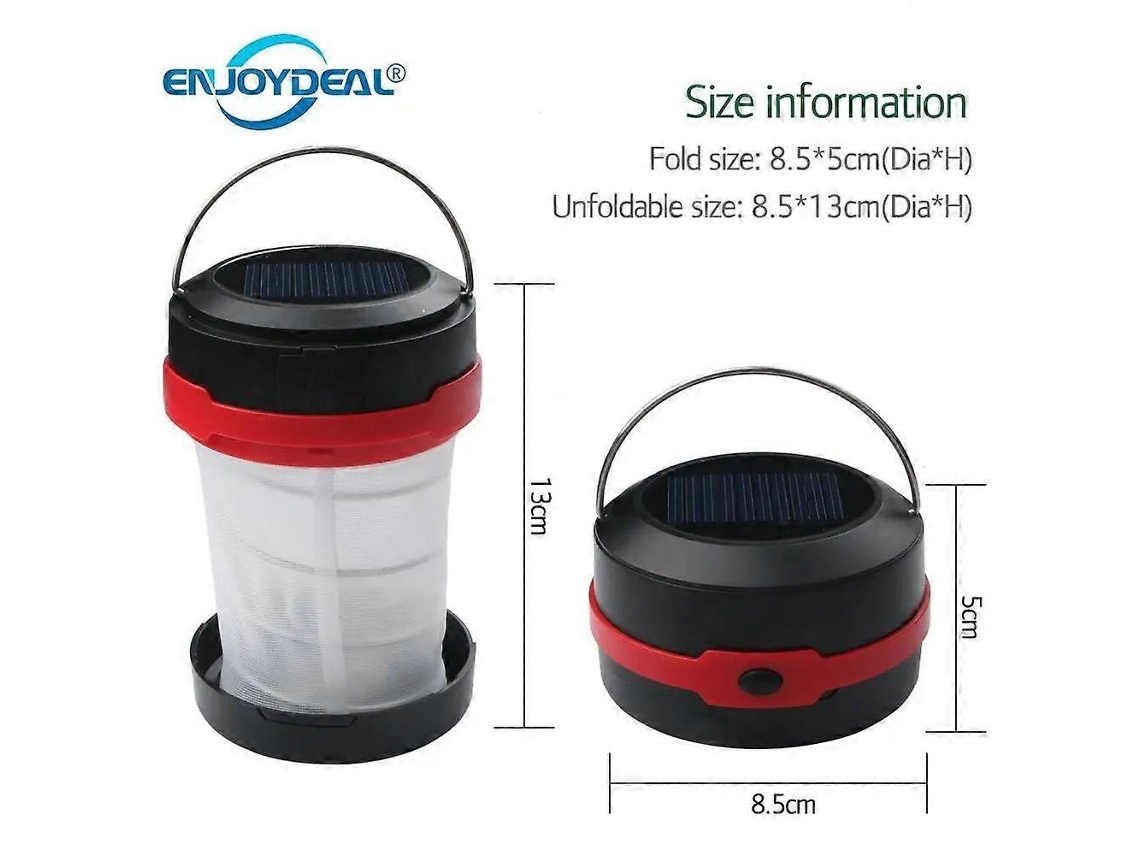Luz Solar Led Dobrável De 3 W Para Acampamento, Portátil, Para Emergências Ao Ar Livre, Para Barraca, Banco De Energia Olysi Shop