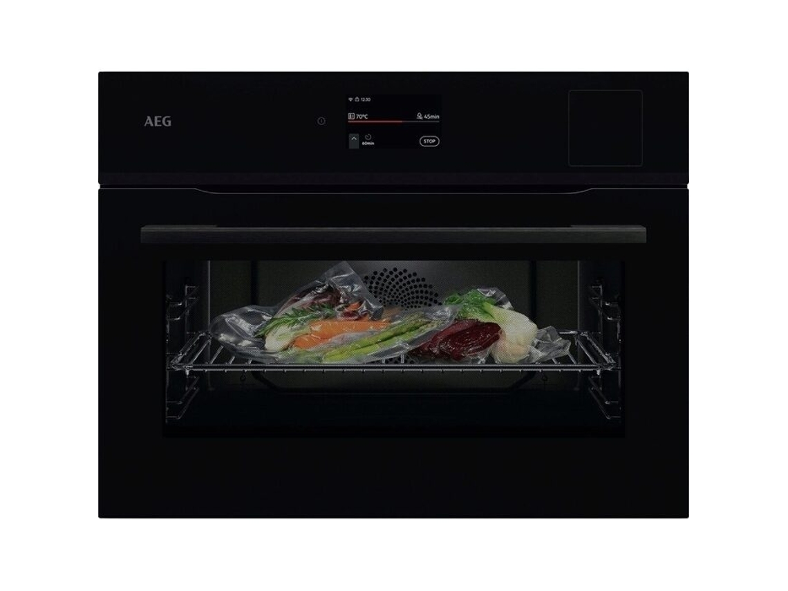 Forno Compacto AEG NKP8S721B (45 L -  45,5 cm - Hidrolítico - Preto)