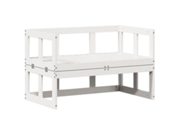 Maison Exclusive - Banco De Jardim Extensível Madeira De Pinho Maciça Branco