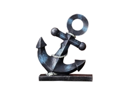 Escultura de âncora náutica decorativa de resina NOVA LINE