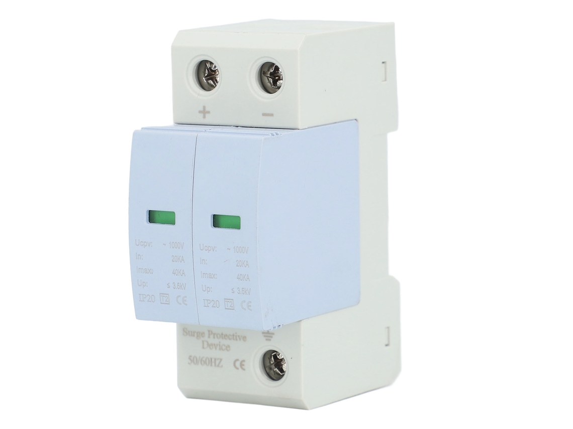 Disjuntor De Surto 2p 40ka Para Sistema Fotovoltaico Dc1000v Montagem Em Rail Din