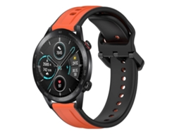 Pulseira De Silicone Bicolor Com Formato Convexo Para For Honor Magic Watch 2 (46 Mm X 22 Mm).