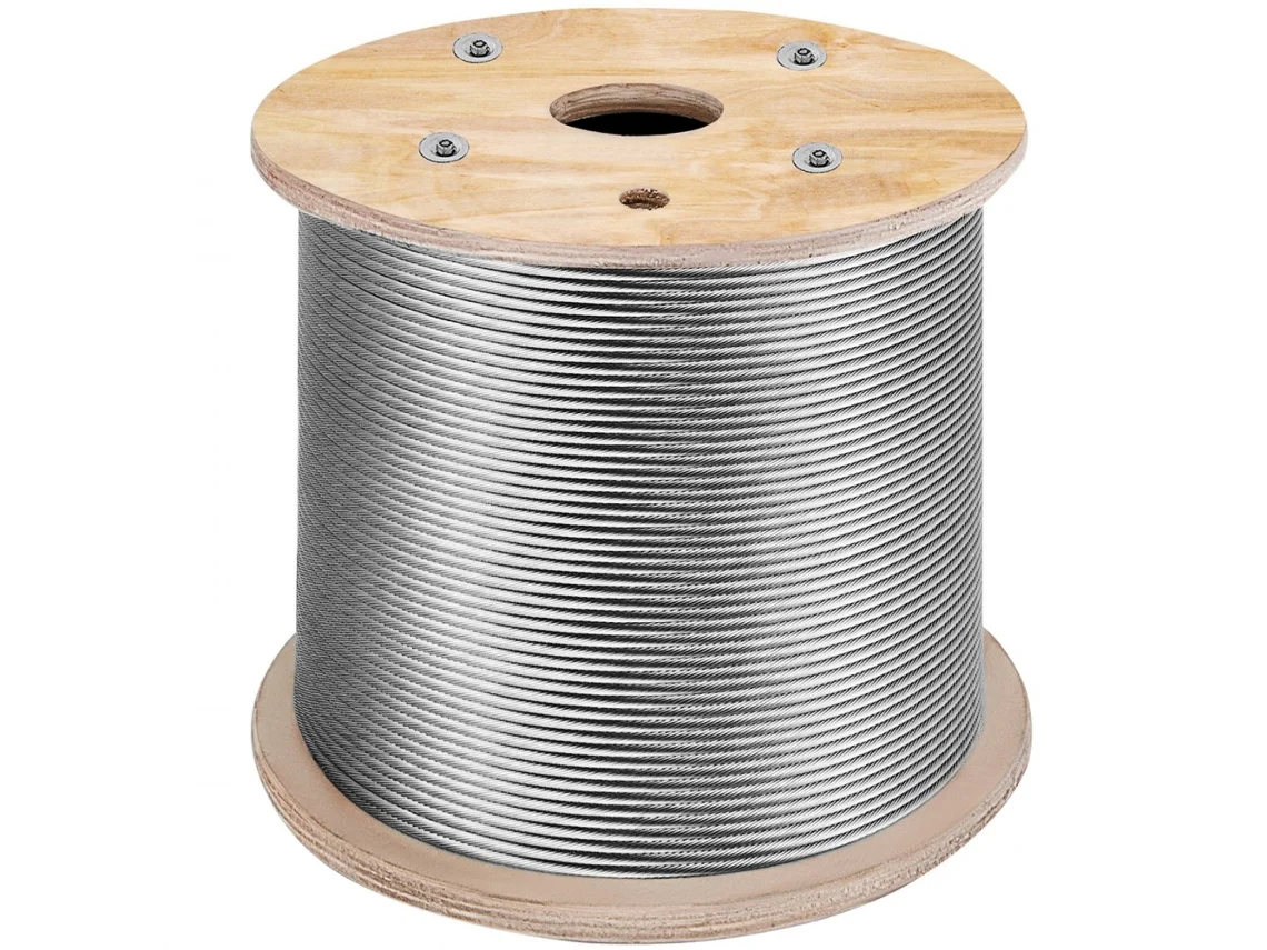 Cabo De Aço Inox 316 150m X 3,2mm 1x19 Resistente À Corrosão Tekmaquinas