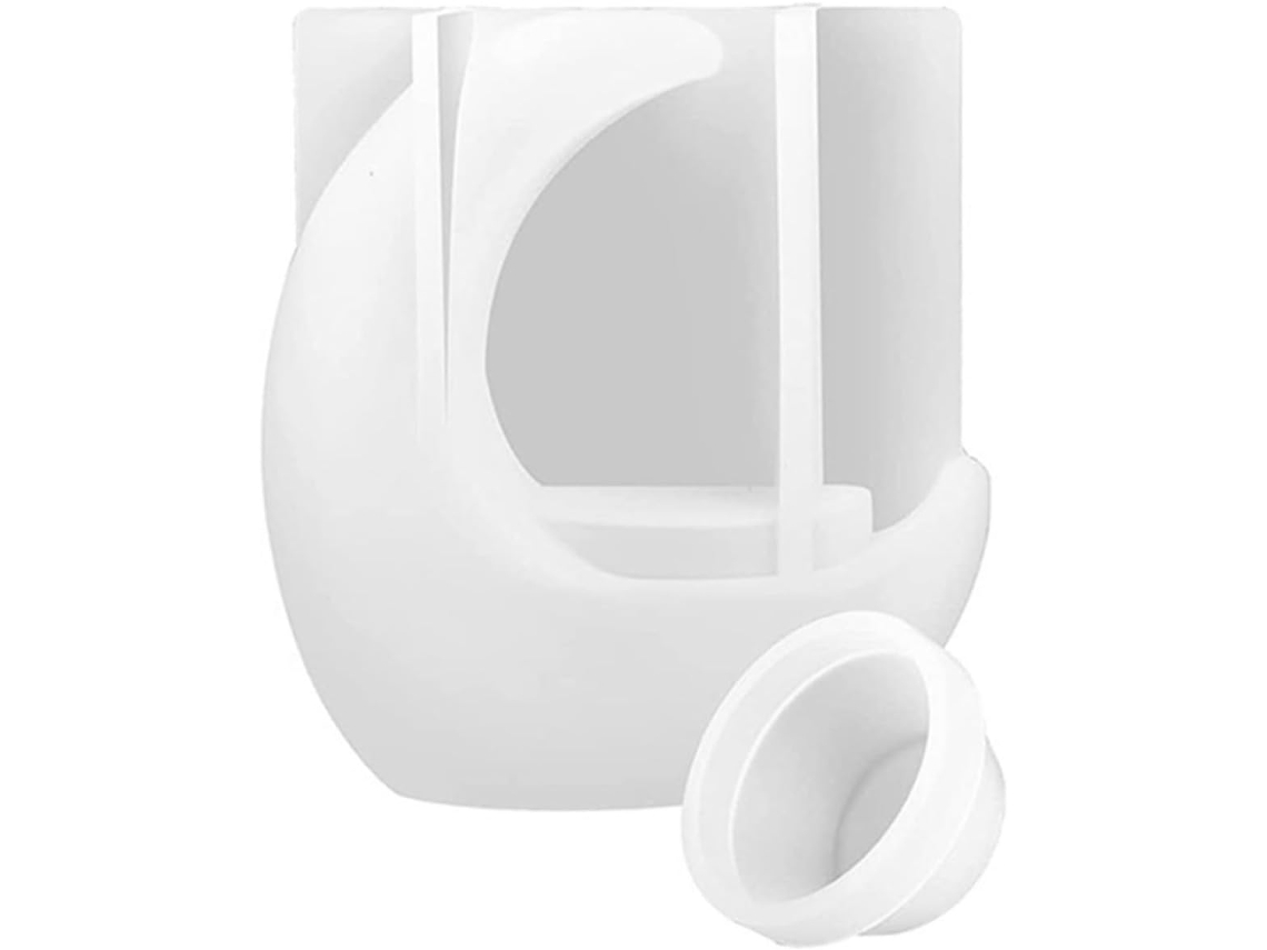 Molde De Silicone Em Formato De Lua Para Fazer Castiçais De Natal.