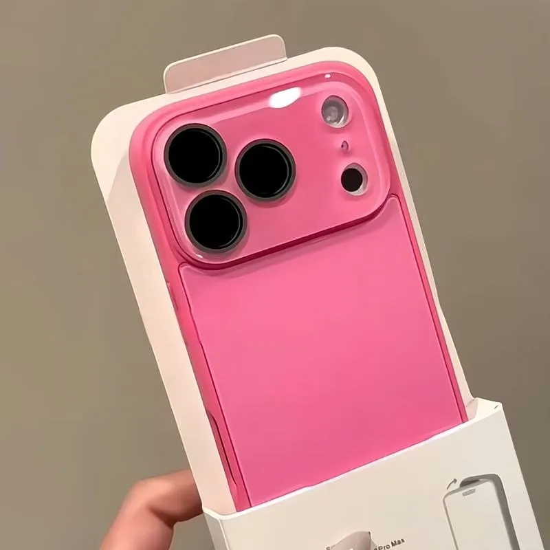 Capa Protetora Para Câmera De Iphone 13 Pro (rosa), Com Vidro Temperado E Parte Traseira Rígida À Prova De Choque.