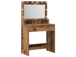 Conjunto 1 Mesa De Vestir Vidaxl Castanho Derivados De Madeira (75,5 X 41 X 135 Cm)