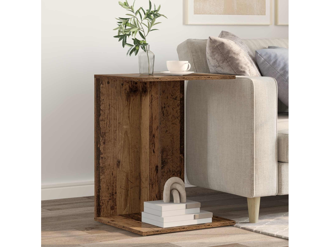 Vidaxl Mesa Lateral Madeira Antiga 45 X 40 X 62,5 Cm
