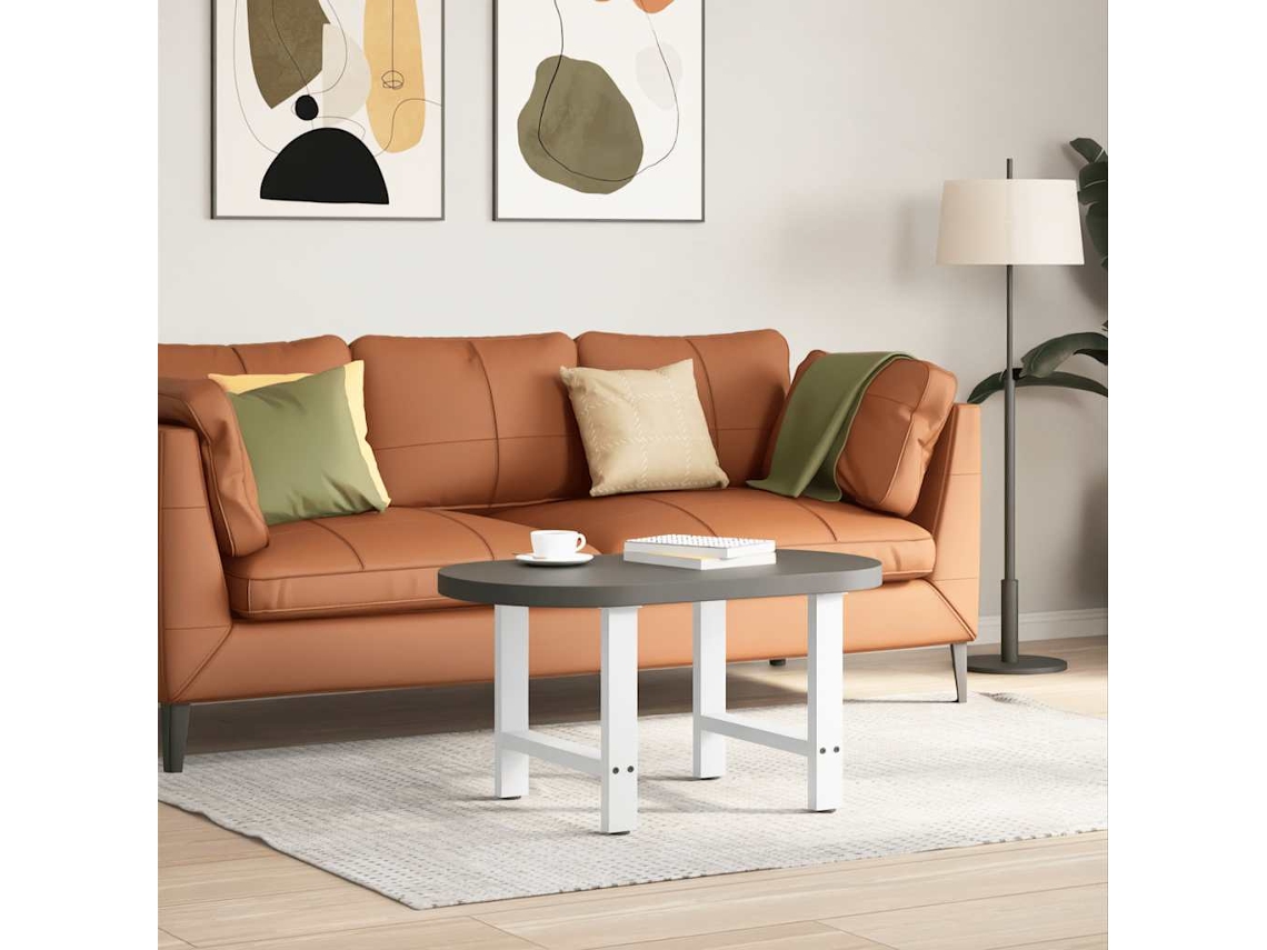 Vidaxl Pés Para Mesa De Centro , Brancos, 2 Peças, 50x (42-43) Cm, Aço