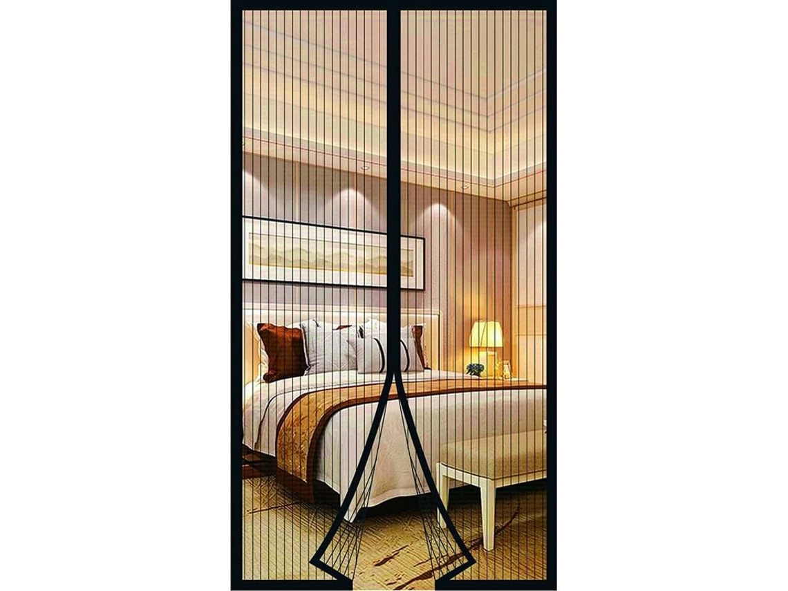 Tela Mosquiteira Magnética, Para Porta, Proteção Contra Insetos, 90 X 210 Cm, Preto