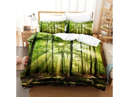 Capa de Edredom com Estampa 3D Paisagem na Microfibra Fronha 220x240 Cm (LxA)
