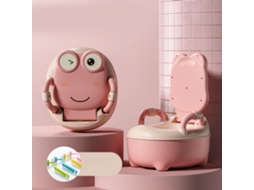 Vaso Sanitário Infantil Portátil Pp Ecológico Para Treinamento Viagem Rosa Estável