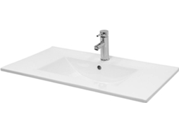 Lavatório ECD GERMANY Retangular Cerâmica (Branco - 81 x 46.5 x 17.5 cm)