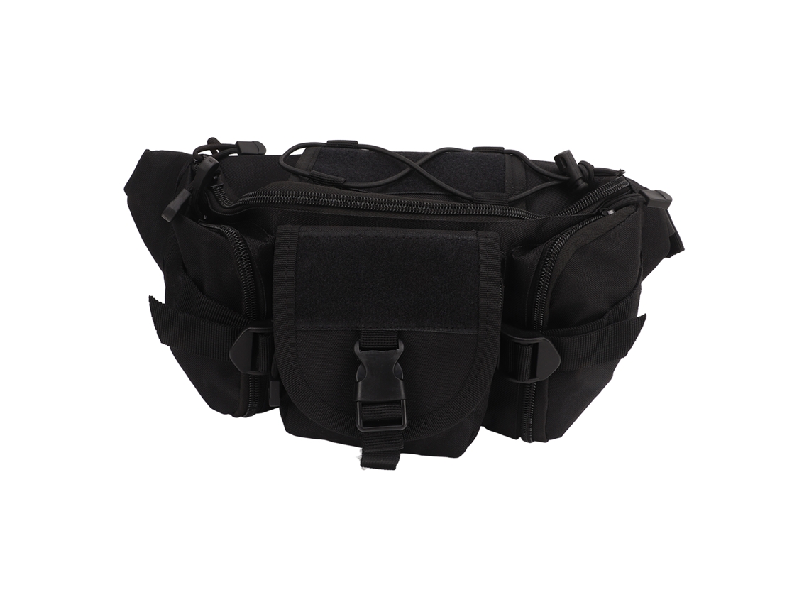 Bolsa Cintura Multifuncional de Tela Oxford e Nylon com Múltiplos Bolsos S/MARCA