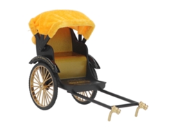 Walshlxq modelo de Rickshaw Retro com Detalhes Exquisitos Simulação de Rickshaw de Liga Brinquedo Decoração para Coleção Ouro