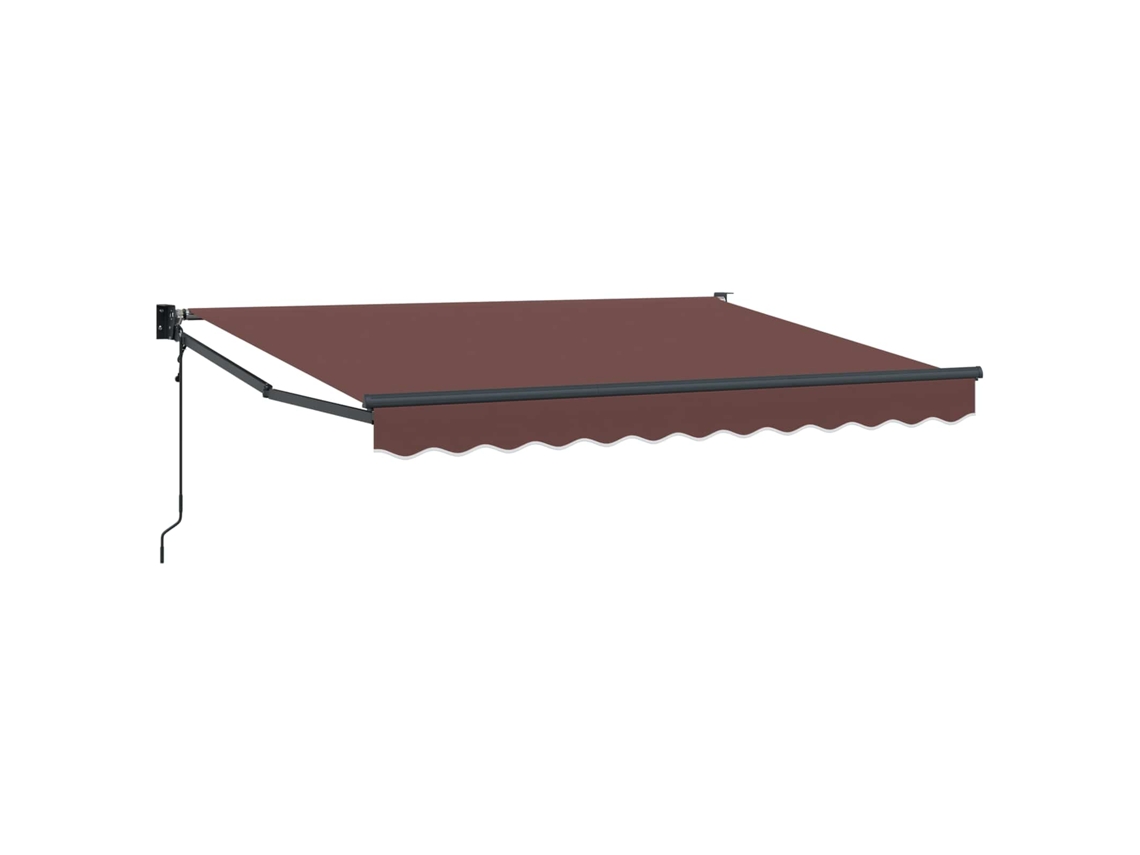 Conjunto 1 Toldo Retrátil Vidaxl Castanho Poliéster (3,5 X 2 M)